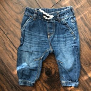 H&M Denim Joggers 4-6 Months